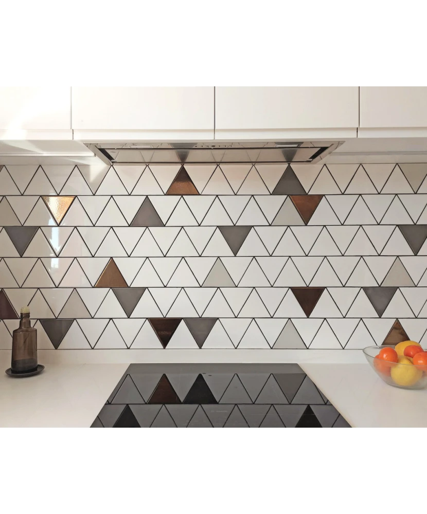 Carrelage Scale Triangolo Dark Grey 10,8x12,4 cm - vue d’ambiance 3