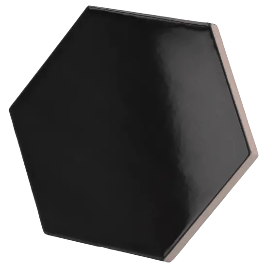 Scale Hexagon Black 12.4x10.7 cm - carrelage NAIS