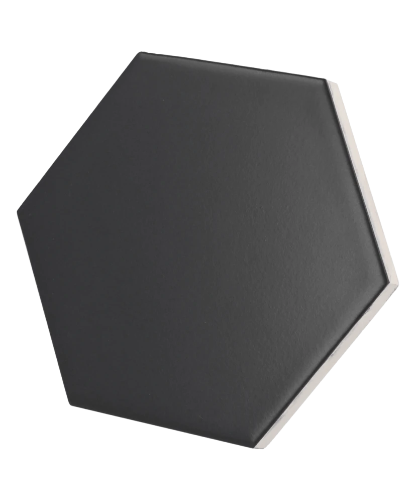 Scale Hexagon Black Matt 12.4x10.7 cm - carrelage NAIS