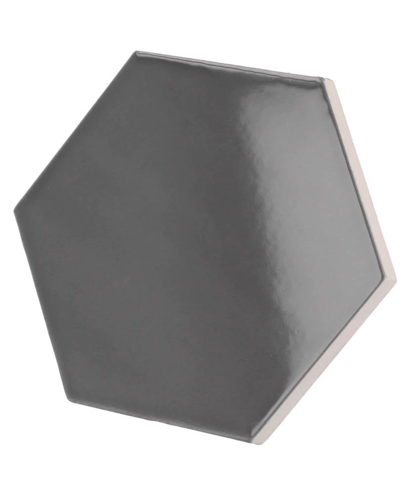 Carrelage Scale Hexagon Dark Grey 12,4x10,7 cm - détail du carreau