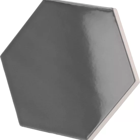 Carrelage Scale Hexagon Dark Grey 12,4x10,7 cm - détail du carreau