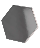 Carrelage Scale Hexagon Dark Grey 12,4x10,7 cm - détail du carreau