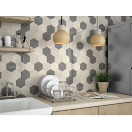 Scale Hexagon Dark Grey 12.4x10.7 cm - carrelage NAIS - image 3