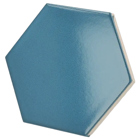 Carrelage Scale Hexagon Electric Blue 12,4x10,7 cm - détail du carreau