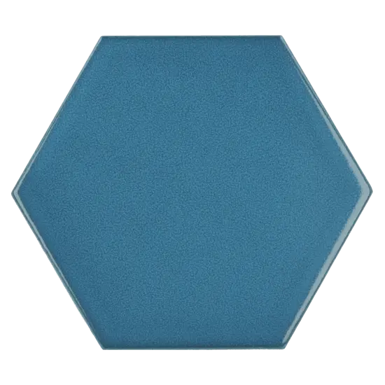 Scale Hexagon Electric Blue 12,4x10,7 cm