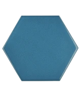 Scale Hexagon Electric Blue 12,4x10,7 cm
