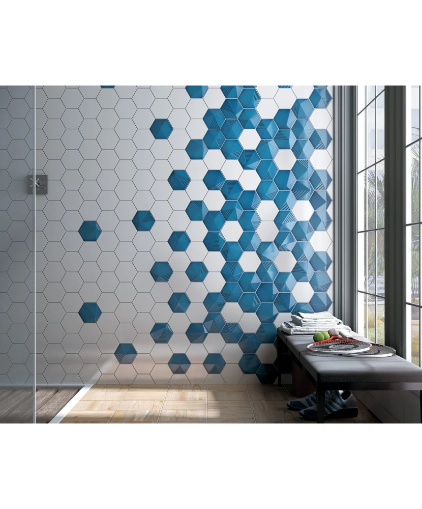 Scale Hexagon White 12.4x10.7 cm - carrelage NAIS - image 4