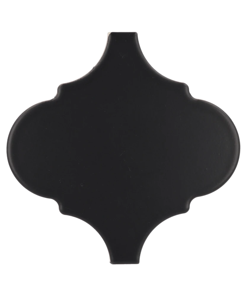 Carrelage Scale Alhambra Black Mat 12x12 cm - détail du carreau 2