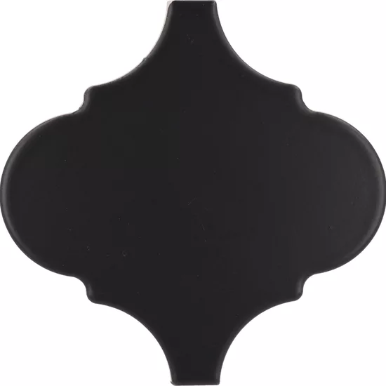 Carrelage Scale Alhambra Black Mat 12x12 cm - détail du carreau 2