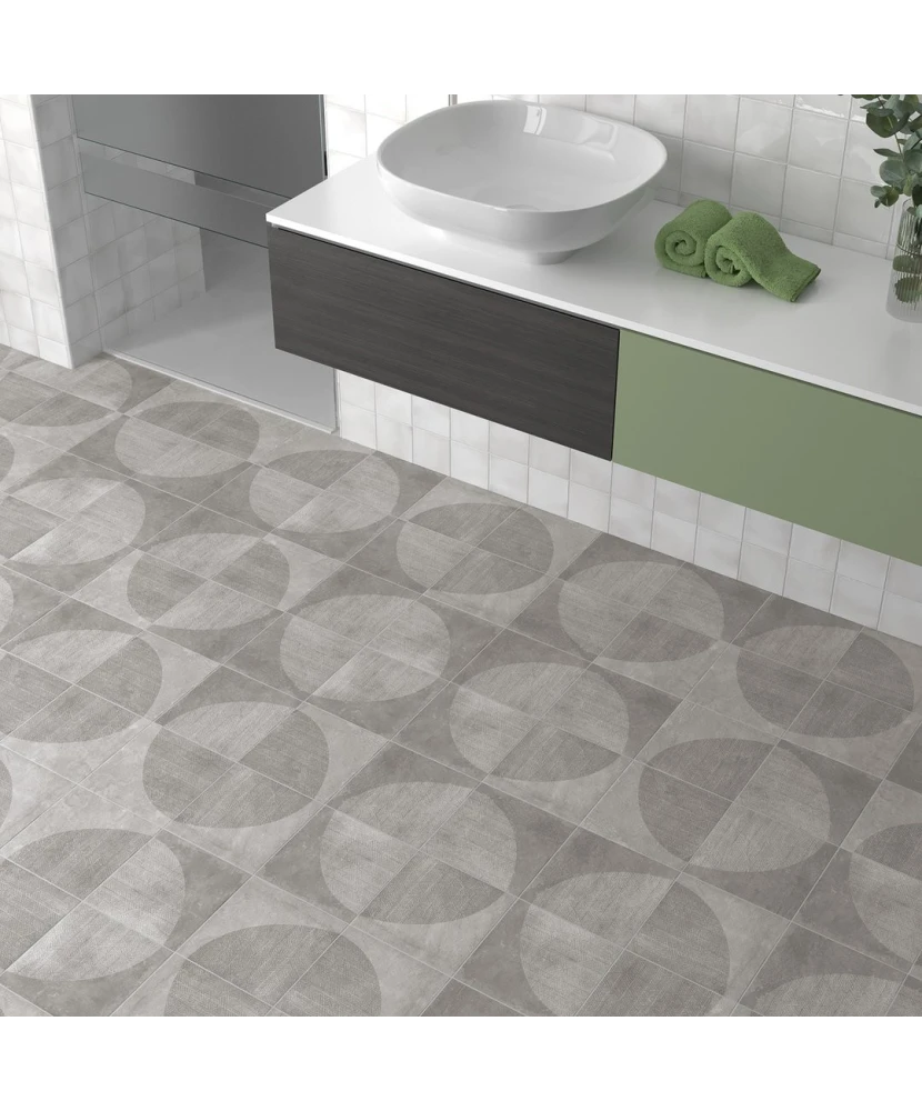 Carrelage Urban Arco Silver 20x20 cm - vue d’ambiance