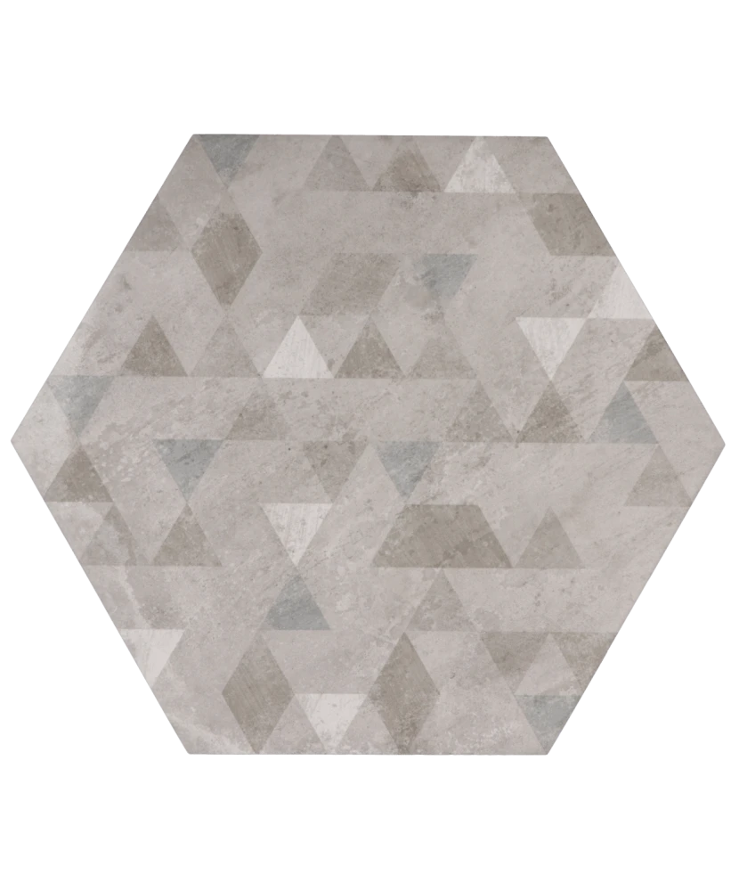 Carrelage Urban Hexagon Forest Silver 29,2x25,4 cm - détail du carreau