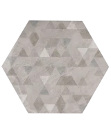 Carrelage Urban Hexagon Forest Silver 29,2x25,4 cm - détail du carreau
