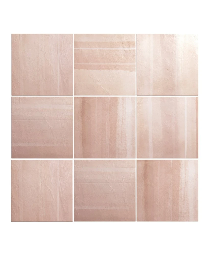 Carrelage Habitat Cala Old Rose 20x20 cm - détail du carreau 3