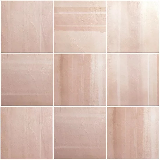 Carrelage Habitat Cala Old Rose 20x20 cm - détail du carreau 3