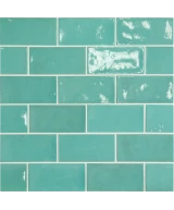 Carrelage Village Teal 6,5x13,2 cm - détail du carreau 2