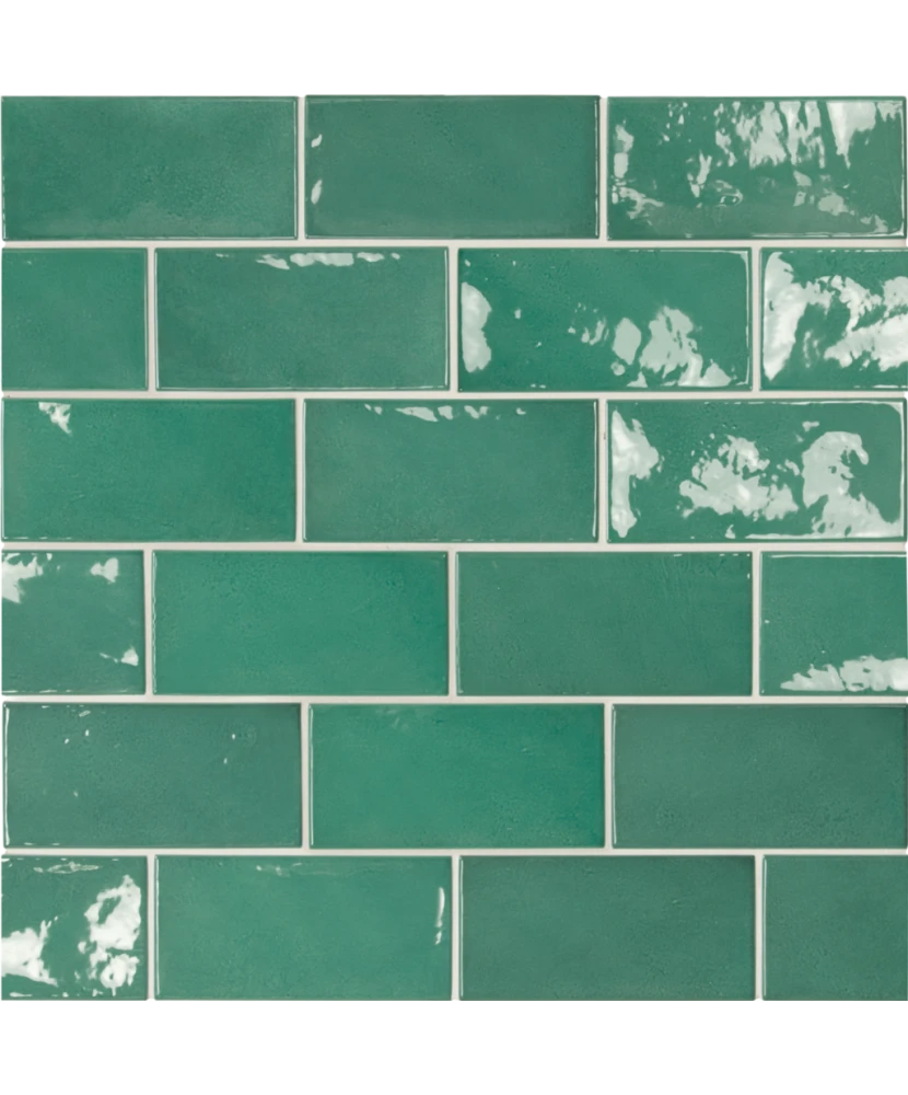Carrelage Village Esmerald Green 6,5x13,2 cm - détail du carreau 2