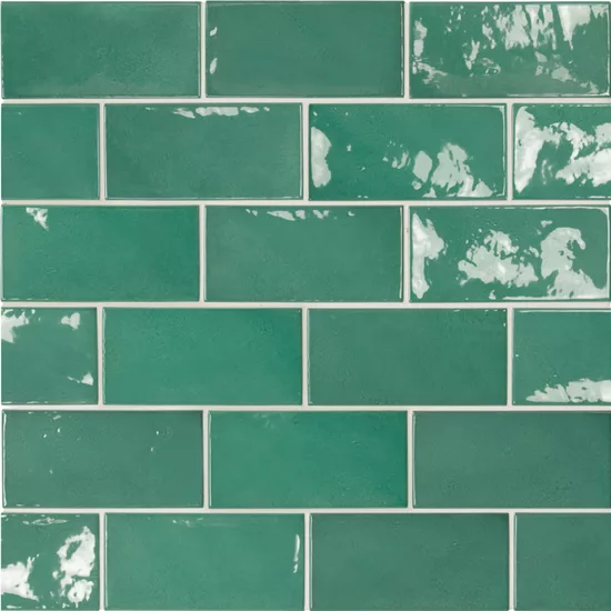Carrelage Village Esmerald Green 6,5x13,2 cm - détail du carreau 2
