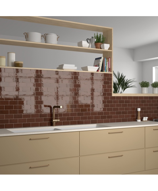 Village Walnut Brown 6.5x13.2 cm - carrelage NAIS - image 4