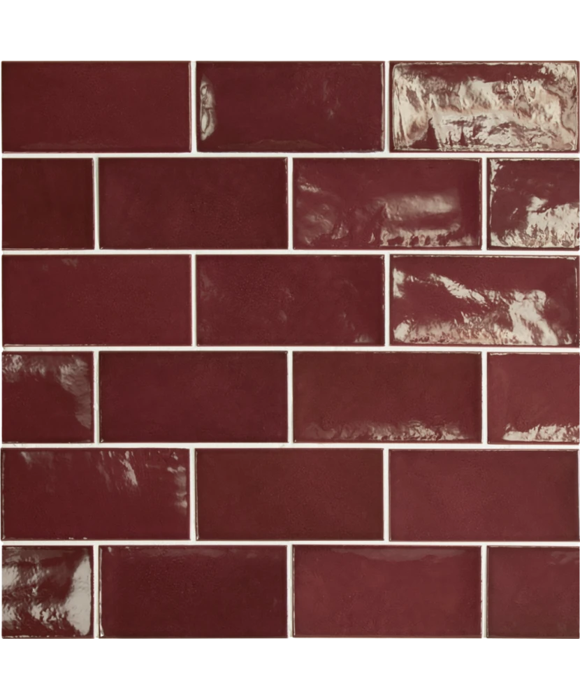 Carrelage Village Aubergine 6,5x13,2 cm - détail du carreau 2