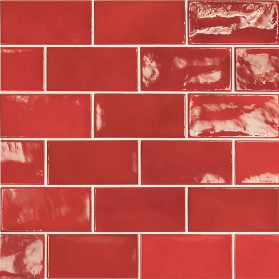 Carrelage Village Volcanic Red 6,5x13,2 cm - détail du carreau 2