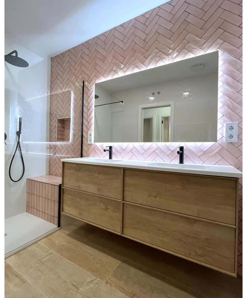 Carrelage Village Rose Gold 6,5x20 cm - vue d’ambiance