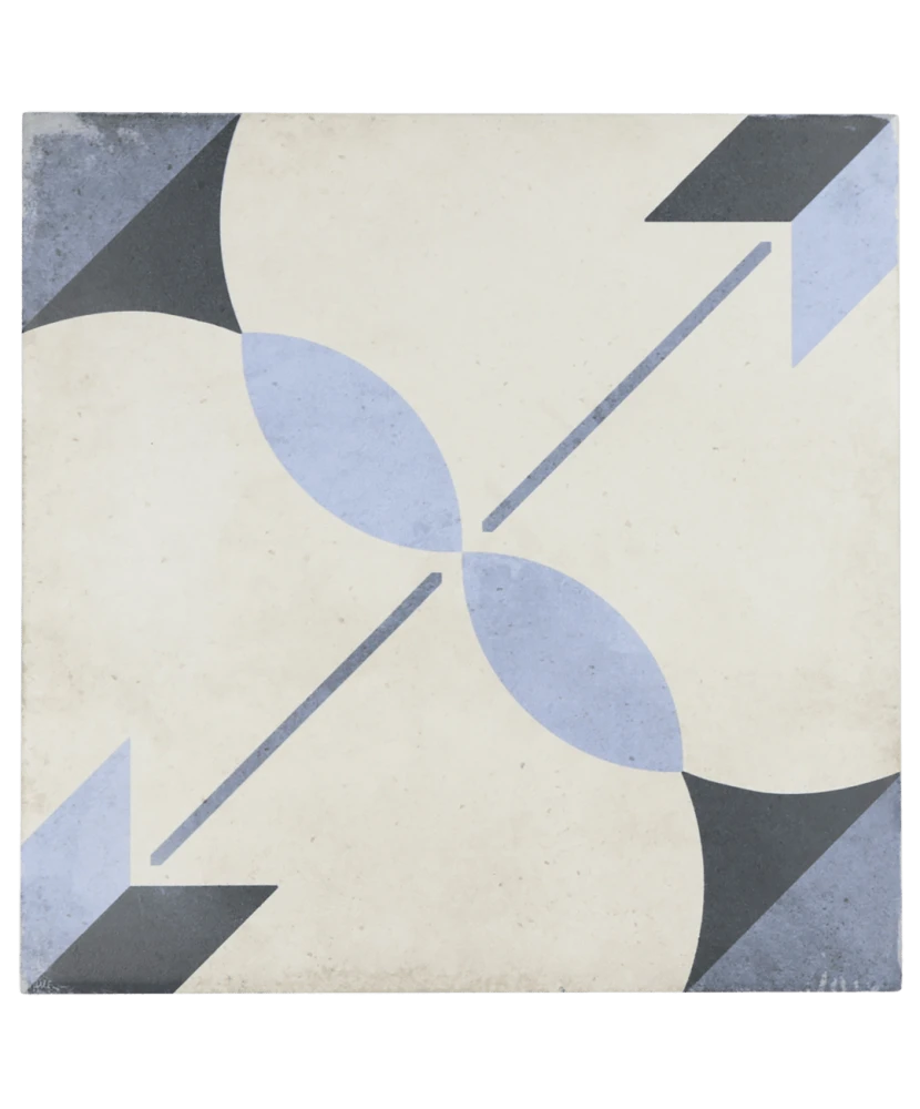 Carrelage Art Nouveau Arcade Blue 20x20 cm - détail du carreau