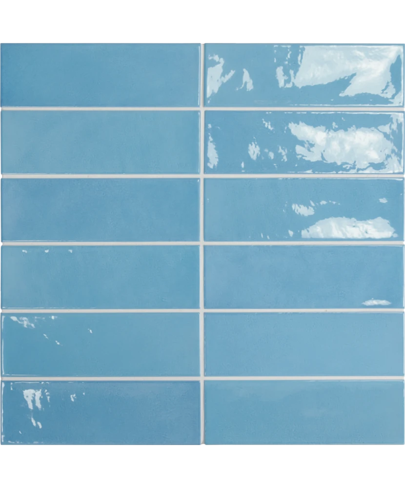 Carrelage Village Azure Blue 6,5x20 cm - détail du carreau 2