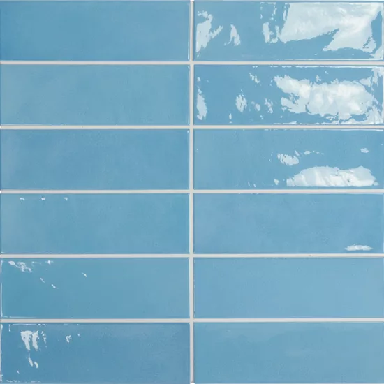 Carrelage Village Azure Blue 6,5x20 cm - détail du carreau 2