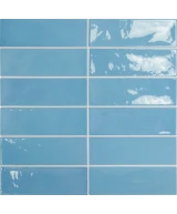Carrelage Village Azure Blue 6,5x20 cm - détail du carreau 2