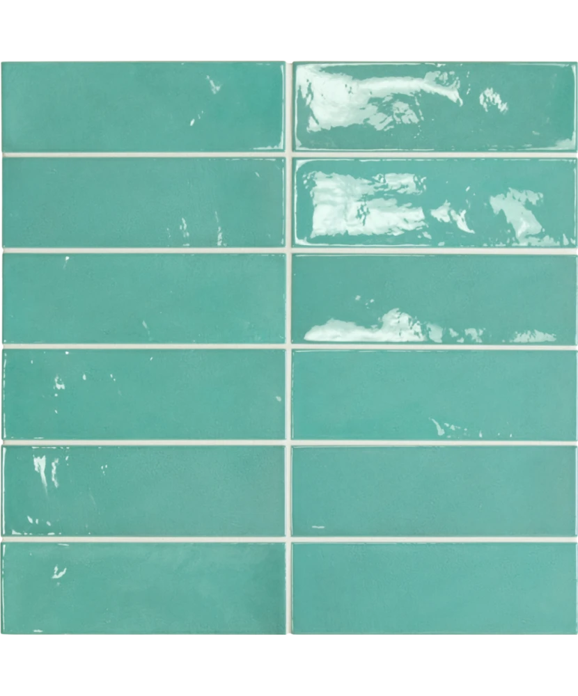 Carrelage Village Teal 6,5x20 cm - détail du carreau 2