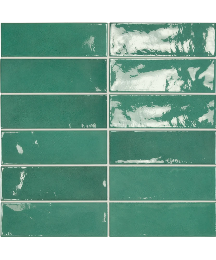 Carrelage Village Esmerald Green 6,5x20 cm - détail du carreau 2