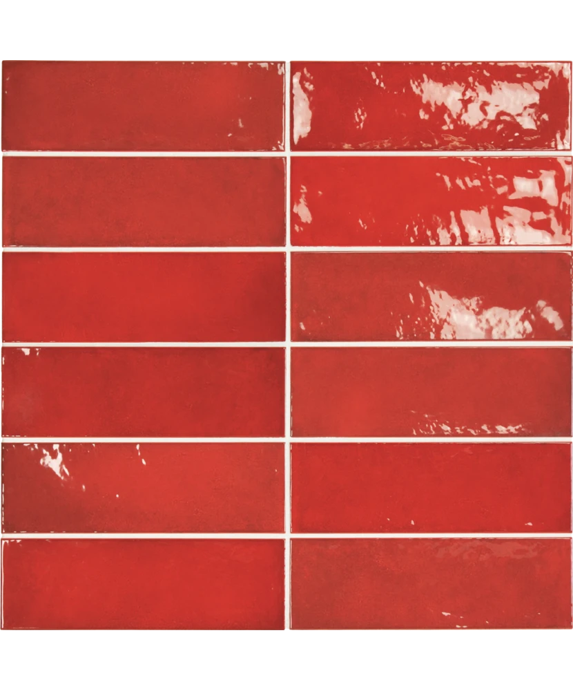 Carrelage Village Volcanic Red 6,5x20 cm - détail du carreau 2