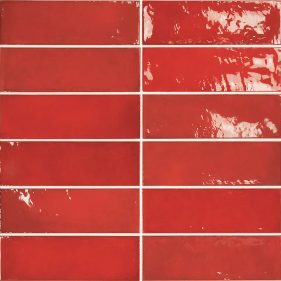 Carrelage Village Volcanic Red 6,5x20 cm - détail du carreau 2