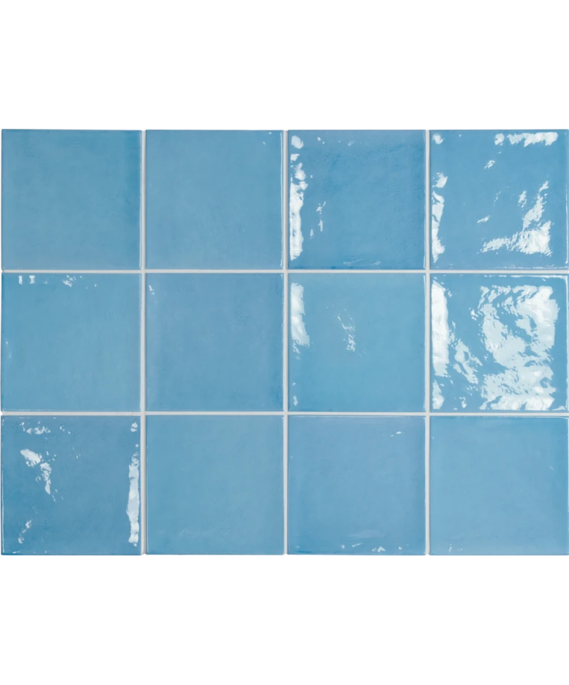 Carrelage Village Azure Blue 13,2x13,2 cm - détail du carreau 2