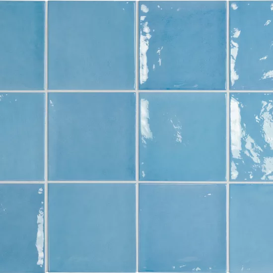 Carrelage Village Azure Blue 13,2x13,2 cm - détail du carreau 2