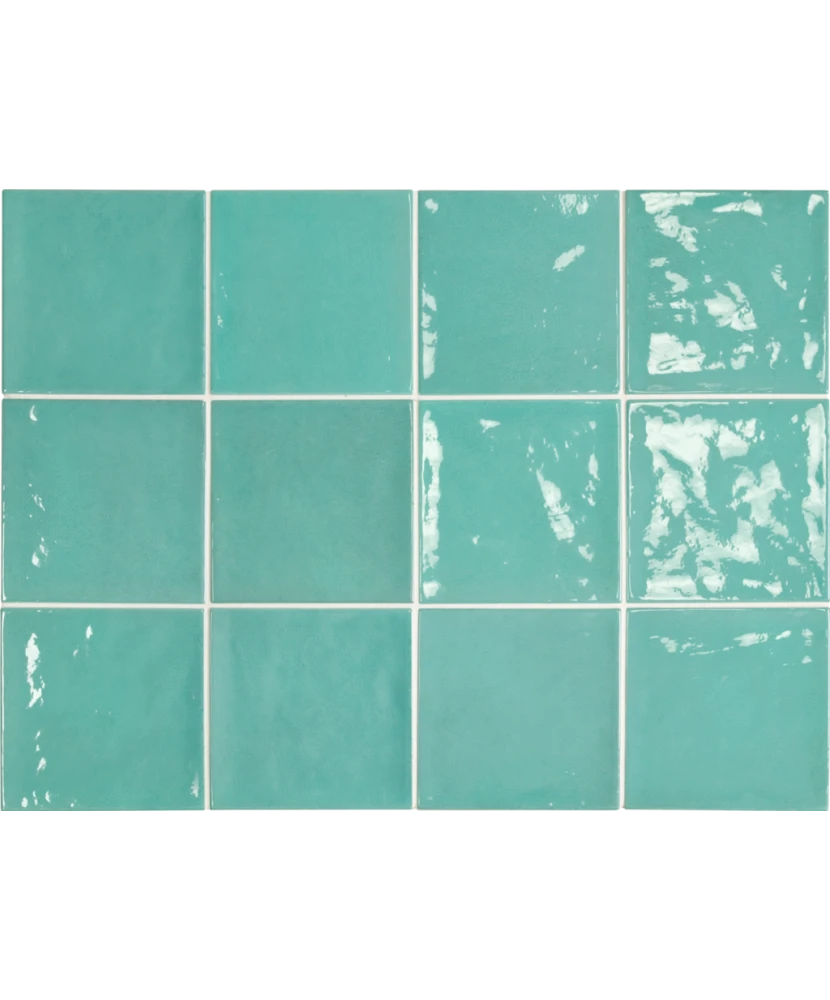 Carrelage Village Teal 13,2x13,2 cm - détail du carreau 2