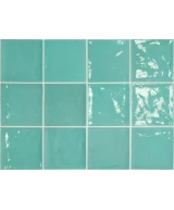 Carrelage Village Teal 13,2x13,2 cm - détail du carreau 2