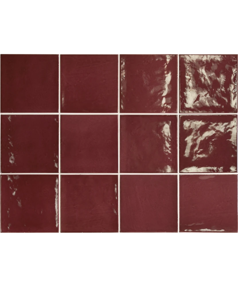 Carrelage Village Aubergine 13,2x13,2 cm - détail du carreau 2