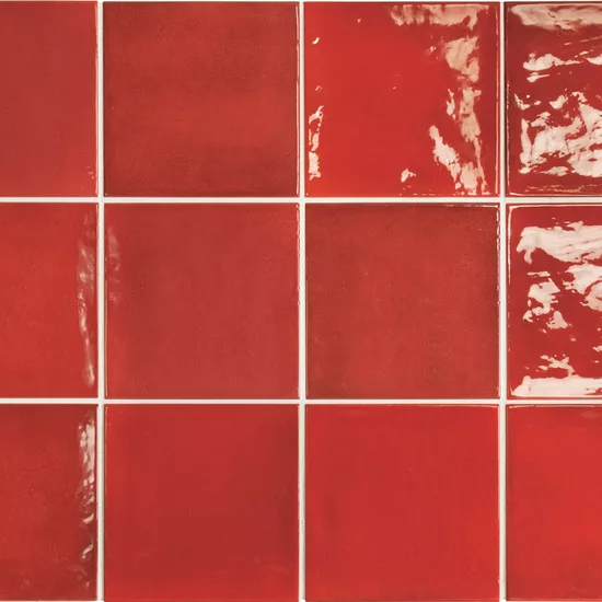 Carrelage Village Volcanic Red 13,2x13,2 cm - détail du carreau 2