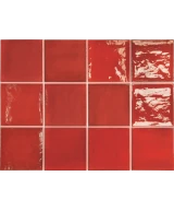 Carrelage Village Volcanic Red 13,2x13,2 cm - détail du carreau 2