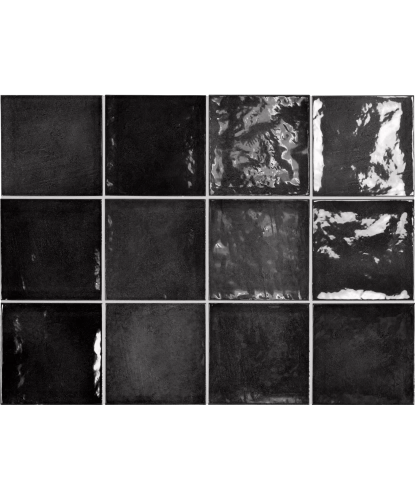 Carrelage Village Black 13,2x13,2 cm - détail du carreau 2