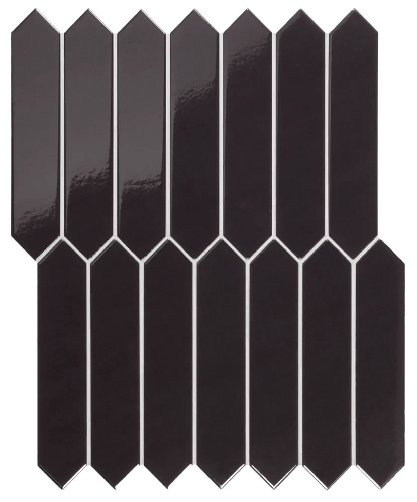 Carrelage Arrow Black 5x25 cm - détail du carreau