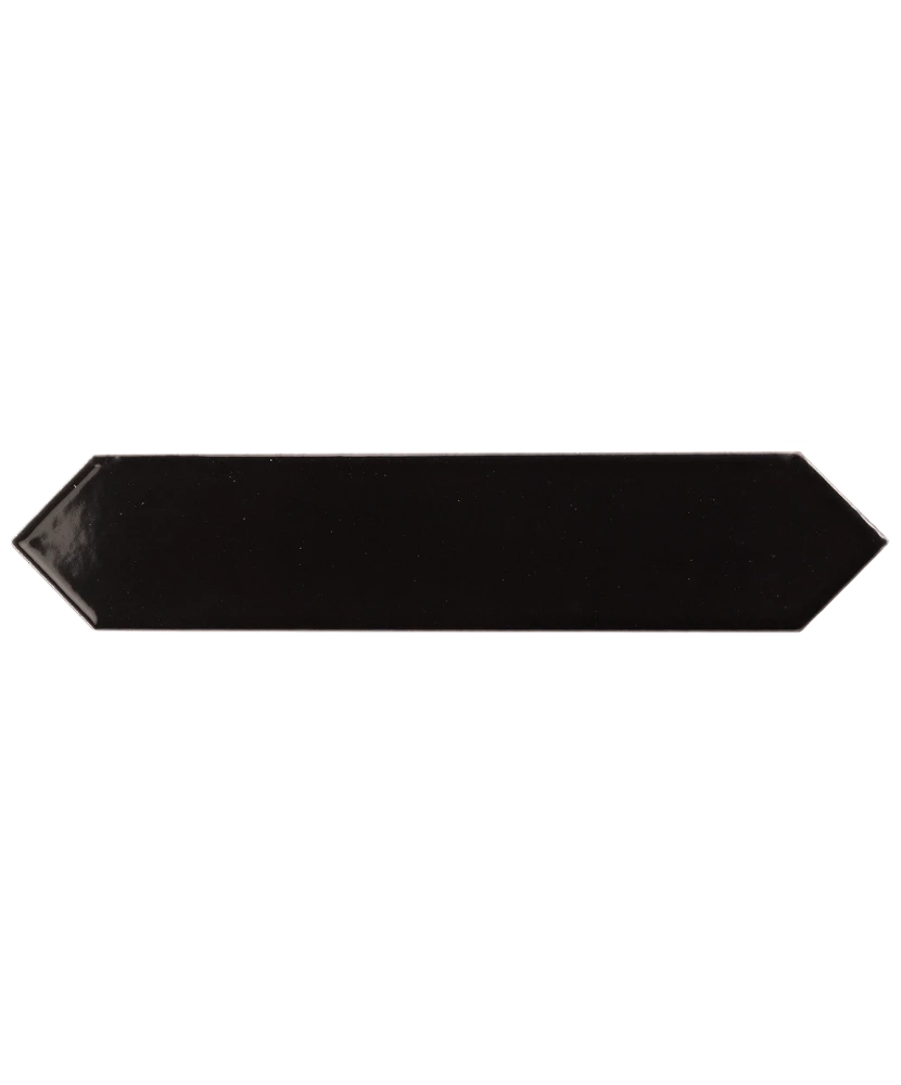 Carrelage Arrow Black 5x25 cm - vue de face du carreau