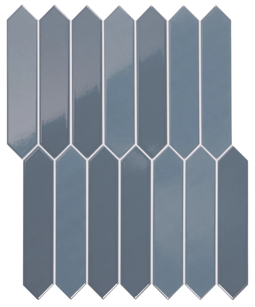 Carrelage Arrow Blue Velvet 5x25 cm - détail du carreau