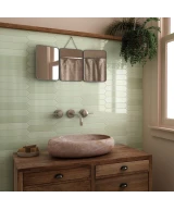 Carrelage Arrow Green Halite 5x25 cm - vue d’ambiance