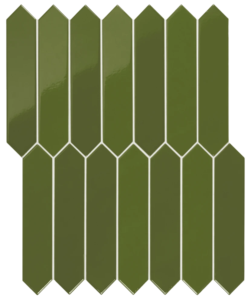 Carrelage Arrow Green Kelp 5x25 cm - détail du carreau