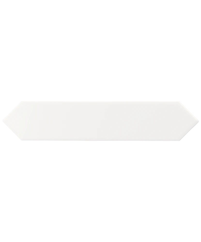 Carrelage Arrow Pure White 5x25 cm - vue de face du carreau
