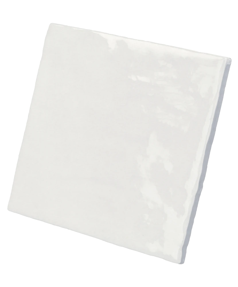Carrelage La Riviera Blanc 13,2x13,2 cm - vue latérale du carreau