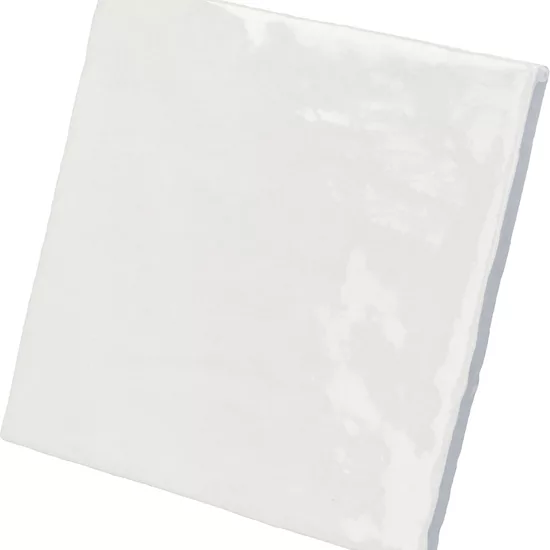 Carrelage La Riviera Blanc 13,2x13,2 cm - vue latérale du carreau