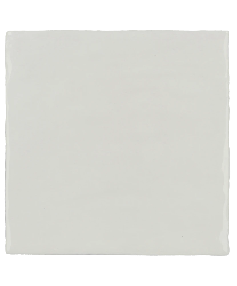 Carrelage La Riviera Blanc 13,2x13,2 cm - vue de face du carreau